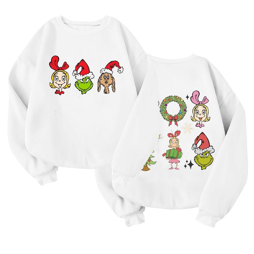 Children's Fashionable Lightweight Long-sleeved Round Neck Pullover With Pockets Printed Pullover