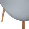 Chaise style scandinave "Ava" pieds métal imitation chêne Atmosphera - Gris