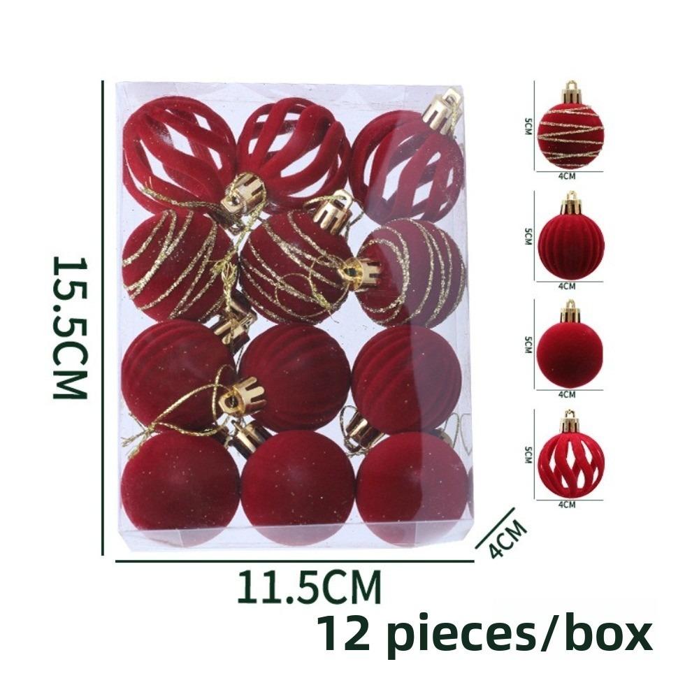12pcs Creative Christmas Ball Pendant 6cm Xmas Tree Ornament New Bubble Balls Merry Christmas