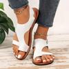 Fashion Ladies Shoes On Offer 2025 Summer Hot Sale Thong Women's Sandals Plus Size Female Round Toe Flats with Outdoor New Casual Sandal