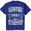 40th Vintage Legends Born In 1983 40 Years Old T Shirts Graphic Cotton Streetwear Short Sleeve Birthday Gifts