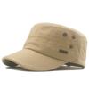 Men's Flat Cap Cottonsummer Outdoor Sun Hat Solid Color Vintage Baseball Cap Military Caps Army Visors Hat Training Cadet Caps