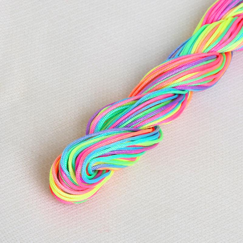 24M DIY Rope Nylon Cord Thread Chinese Knot Macrame Bracelet Braid String Knit Bead For DIY Necklace