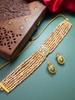 Gold-Plated Chikku Stone-Studded & Beaded Handcrafted Jewellery Set