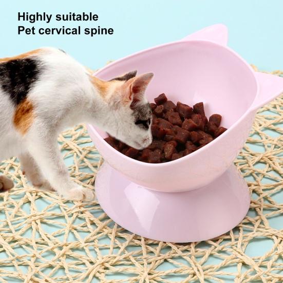 Yousheng Cat Bowl with Detachable Base Anti-spill Ergonomic Design Easy To Clean Anti Pollution Drinking Bowl Neck Protect Cat Food Bowl