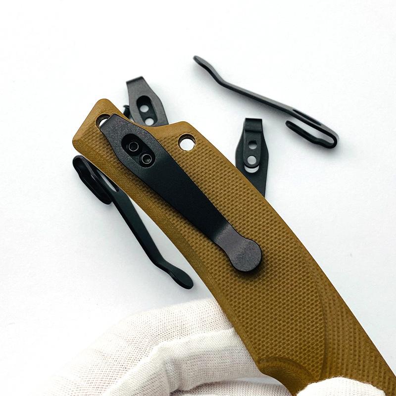 1piece Titanium Alloy Pocket Knife Clip for 9201/9202 Back Clips Waist Clip for 9201/9202 Folding Knife Deep Carry Tool