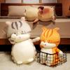 35/45/65cm Naughty Cat Plush Toys Stuffed Soft Cover Eyes Cat Pillow Lovely Dolls for Baby Girls Accompany Hug Birthday Gifts