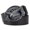 Will Have Guns American Eagle Buckle Fahsion Leather Belt Embossing for Men Cowboy