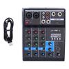 F4A 4 Channel Live Mixer Low Noise Professional Stereo USB O Mixer for Home Karaoke Stage KTV