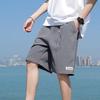 Summer Trendy Capris Loose Ice Silk Vintage Fashion Casual Youth Outwear Shorts Fashion Men's