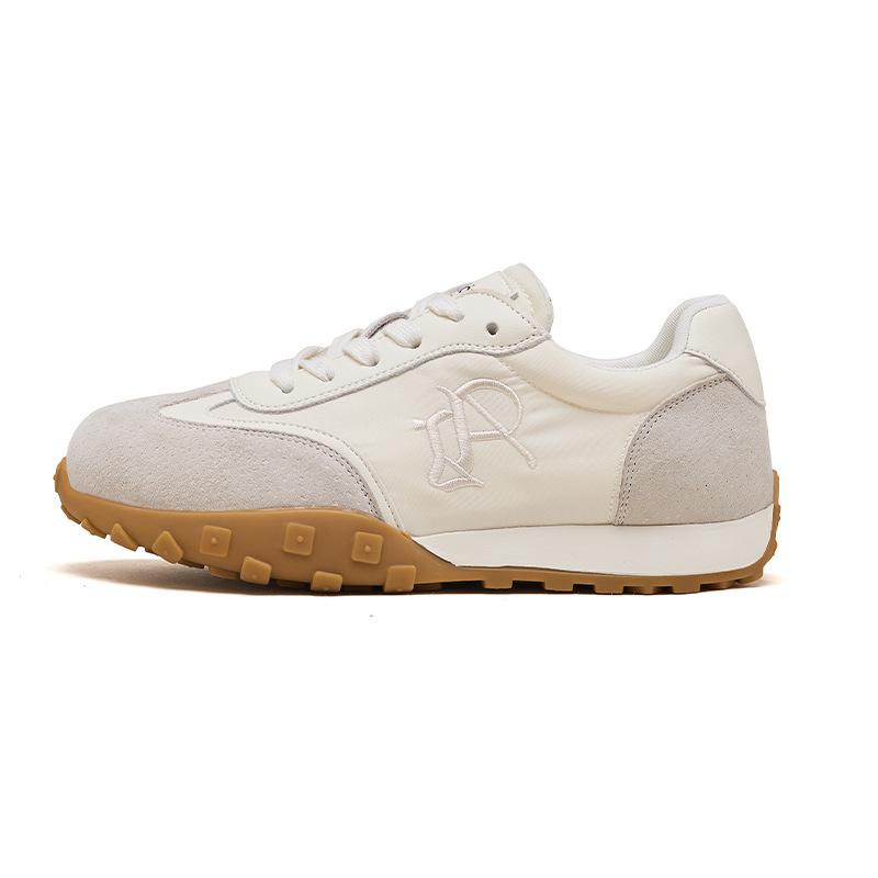 Augusteng Platform German Training Shoes Women's 2025 Summer New Academic Style Flat Bottom Sports and Leisure Women's White Shoes