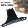 Men Beard Comb 6-In-1 Beard Shaper Moustache Styling Template Beard Trimmer Guide Shaping Salon Tools Barber Accessories