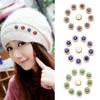 Apparel Sewing Sparkling Flower-shaped Clothes Decoration Rhinestone Buttons Crystal Glass Stone