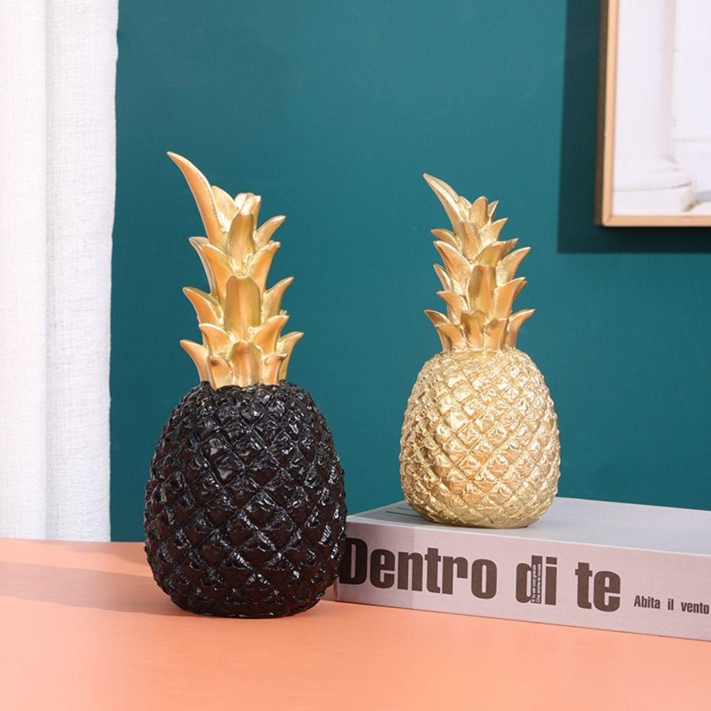 White/Black/Gold Resin Crafts Pineapple Pineapple Craft Ornaments Home Decoration Ornaments  Office