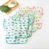 Baby Bandana Bibs Cute Colorful Cartoon Bibs Waterproof Infant Eating Children Drawing Long Sleeve Apron Baby Self Feeding Bib