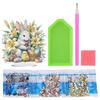 Special Shape Diamond Painting Tabletop Ornaments Kit Cute Rabbit Easter Desktop Diamond Art Kits Egg Flower for Adults Beginner