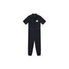 Essentials Solid Logo Waist Utility Woven Jumpsuit Women Jumpsuit Black DD7064-010