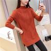 Women's Sweater Mid Length Loose Bottoming Shirt Half Turtleneck Large Size Knit Sweater Top