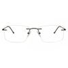 Rimless Square Brown Smartbuy Collection Watson Asian Fit 984e Fashion Unisex Eyeglasses