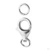 2x 925 Sterling Silver Lobster Claw Clasp With Jump For Jewelry Finding