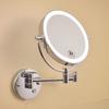 Wall-Mounted LED Double-Sided Bathroom Makeup Mirror with Light and Magnifying Function