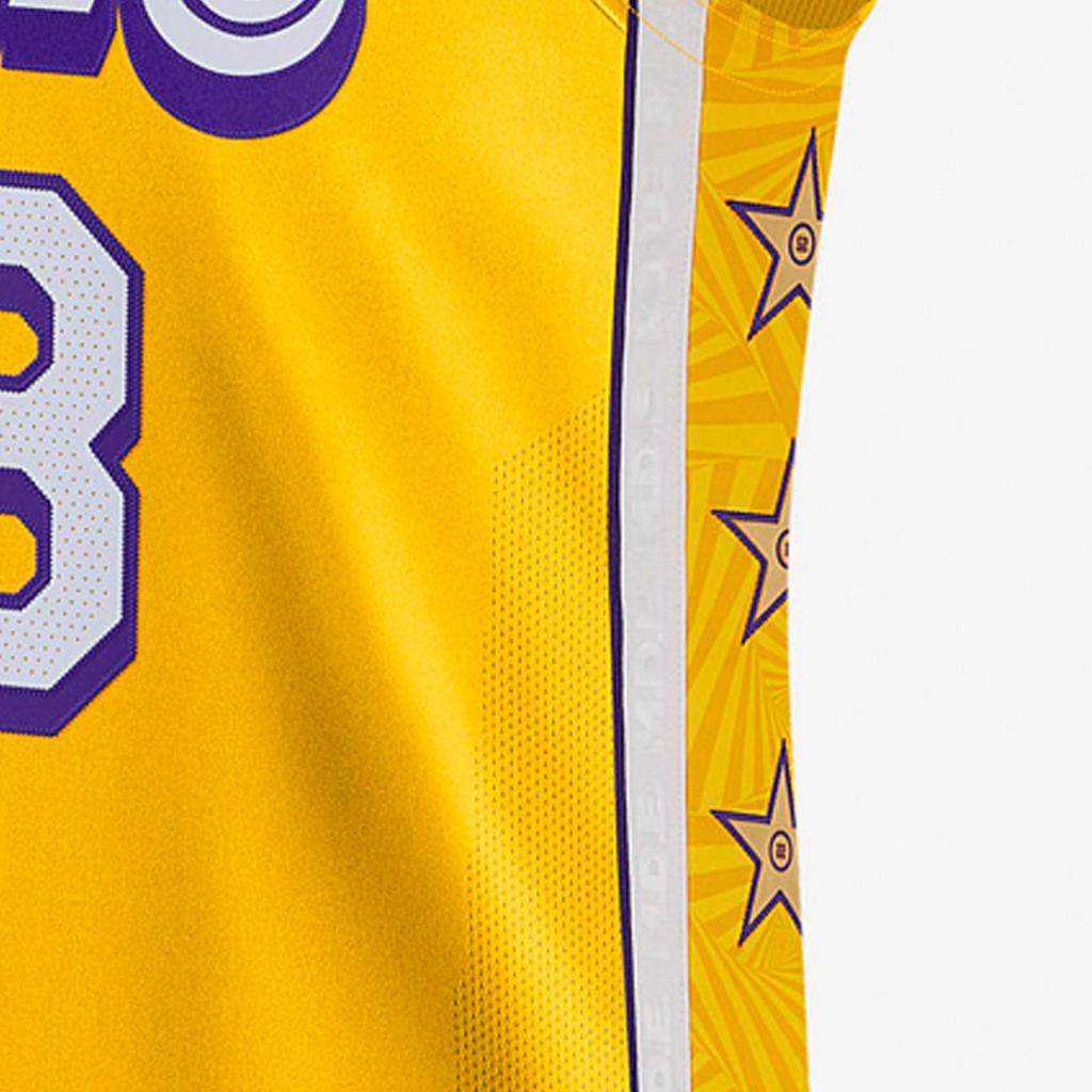 Nike City Edition Basketball Jersey AU Player Version 2019-2020 Los Angeles Lakers Men Tops Yellow AV4583-728