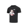 Cartoon Print Vintage American Crew Neck Pullover Running Short Sleeve T-Shirt With Drop Shoulder Men Tops Black 676699-01