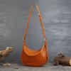 Genuine Leather Crossbody Bag Retro Soft Cowhide Solid Color Versatile Large Capacity Women's Shoulder Bags