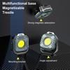 Mini Work Light Magnetic 6 Modes 4 Color Temperature Adjustable USB Rechargeable Outdoor Camping Hiking Hanging Lamp Emergency Repair Light