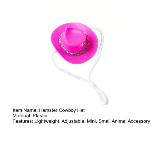 Small Animals Hats Hamster Mini Cowboy Hat Rhinestone Star Design Tiny Pet Hat Costume Accessories for Guinea Pig Rabbit