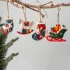 Reindeer Pattern Christmas Tree Pendants Resin Christmas Decoration  Christmas Decoration