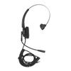 RJ9 Telephone Headset Noise Canceling Single Sided Spring Wire Headphone with Mic for Office Call