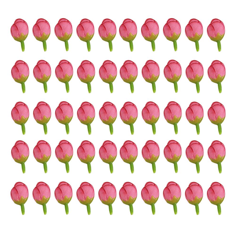 50 шт. 2 см поддельные бутоны роз искусственный цветок свадебный букет невесты DIY Декор для вечеринки Рождественский орнамент