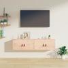 VidaXL Wall Cabinets 2 Pcs 60x30x30 Cm Solid Pine Wood 818366