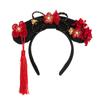 Sweet Chinese Style Hair Hoop Long Tassel Children Hair Bands Retro Hanfu Flower Headband  Festival