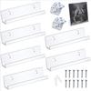 Record Shelves, Vinyl Shelves 6 PCS Wall Mounted Shelf Accessories Transparent Acrylic Album Record Rack Transparent Acrylic Album Record Rack