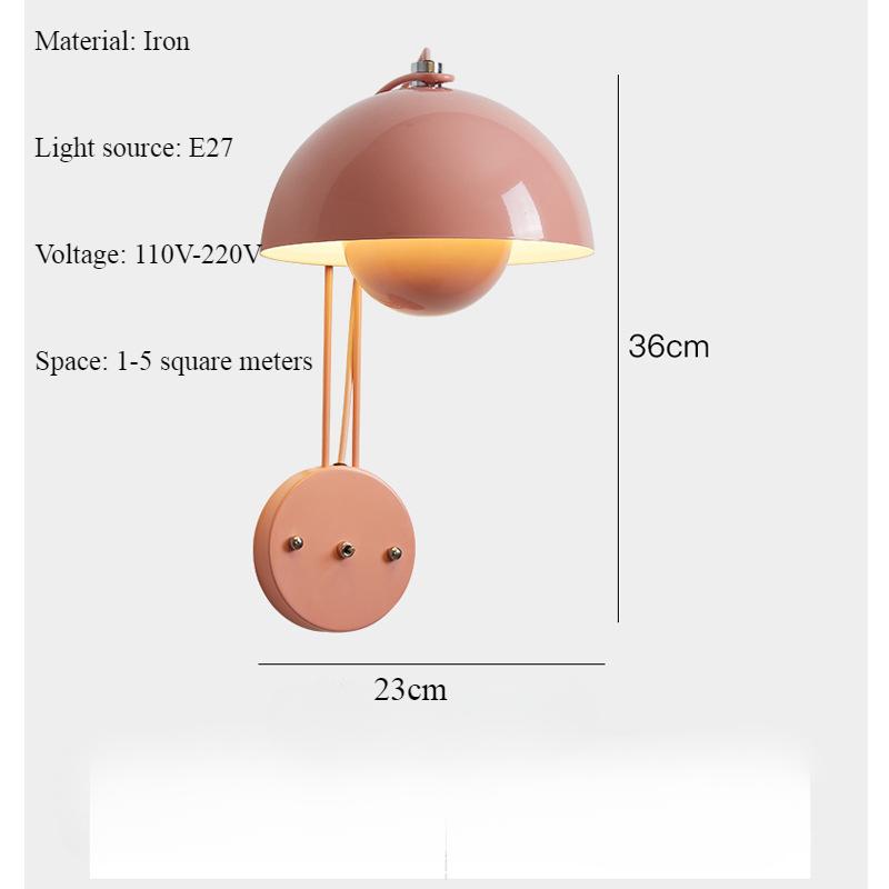 Danish Designer Flower Bud Wall Lamp Bedroom Bedside Lamp Simple Luxurious Decoration TV Background Wall Children Room Wall Lamp