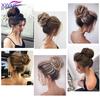 Synthetic Flexible Hair Buns Curly Scrunchy Chignon Elastic Messy Wavy Scrunchies Wrap For Ponytail Extensions For Women