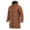 Logo Print Zip-Up Hooded Down Jacket Men Outerwear Brown DV1134-259