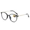 Round Anti Blue Light Reading Glasses Presbyopic Eyeglasses Computer Prescription Eyewear with Degree +1.0~+4.0 Oculos De Grau