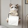 Wall-Mounted Toilet Paper Holder Tissue Roll Dispenser Realistic 3D Cat Shape Bathroom Kitchen