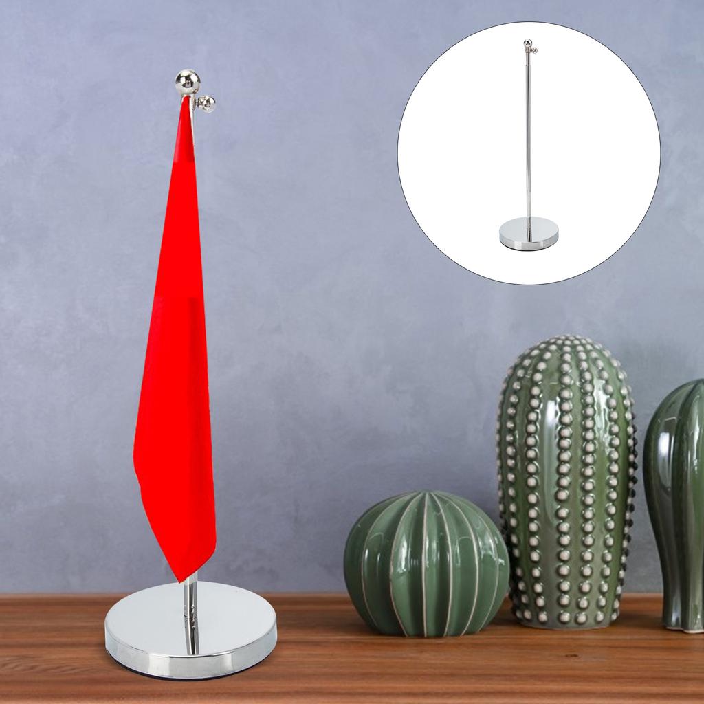 Telescopic Flag Stand Holder American Wear-resistant Base Desktop Accessory Office Rod Decorate