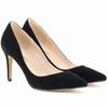 Sexy Pointed Toe Mid High Heels Women Pumps Shoes Faux Velvet Wedding Party Dress Pumps Shoe