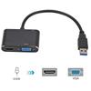 2 In 1 Compatible for USB To High Definition Multimedia Interface and VGA Adapter Cable Compatible