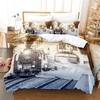 Train Duvet Cover Full Size Boys Steam Engine Bedding Set Microfiber 3D Rail Vehicles Comforter Cover For Boys Teens Room Decor