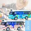 Children Inertial Bus Puzzle Toy Car Light Sound Function Can Open The Door