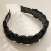 J.Lauren Wide Black Satin Zigzag Hairband H0854