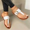New Women's Summer Clip Toe Flat Sandals Fashion Comfortable Buckle Slippers