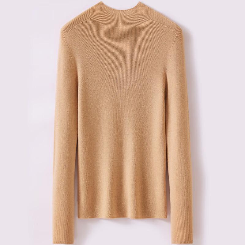 Jinjuan Women's Semi-Turtleneck Wool Sweater
