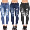 Women Denim Jeans Ripped Slim Skinny Pencil Pants Ladies Casual Solid Color Stretch Jeans S-3XL